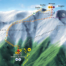 Tourist pocket guide and map of Mount Olympus